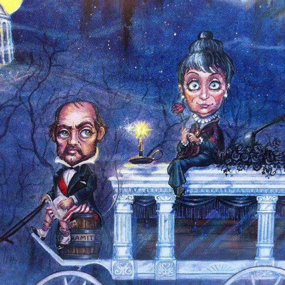 Disney Parks Haunted Mansion Postcard Stretching Portraits WonderGround Coulter - Picture 4 of 9